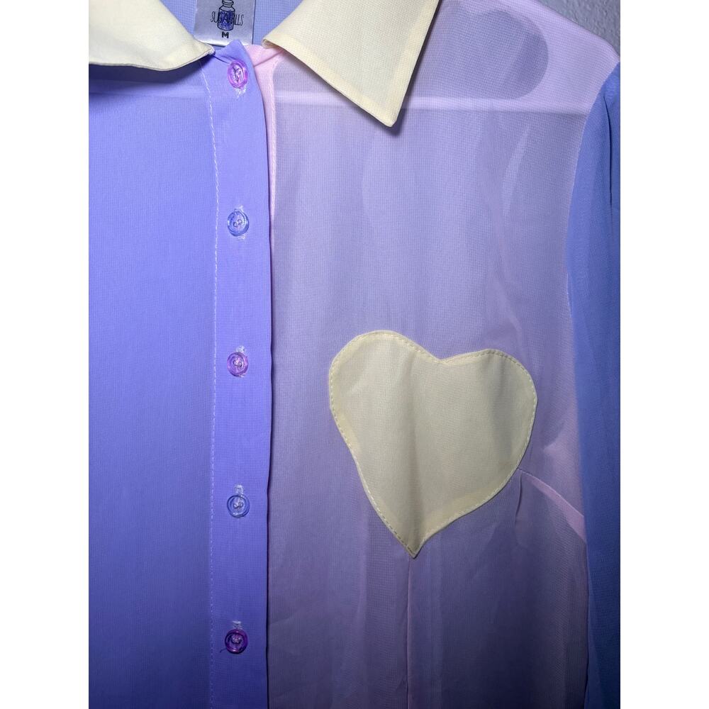 Sugarpills Pastel Sheer Maxi Dress - Size M - Picture 6 of 8
